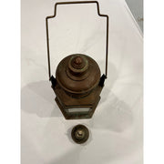 Hexagon Shaped Vintage Brass Lantern 12 1/2" Tall Plus Handle 15"