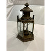 Hexagon Shaped Vintage Brass Lantern 12 1/2" Tall Plus Handle 15"