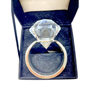 Shannon Crystal By Godinger Faux Diamond Ring With Box + 2 Crystal Candle holdrs