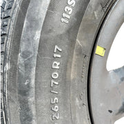 Used Continental SUV Tire with Steel Rim, 265/70 R17